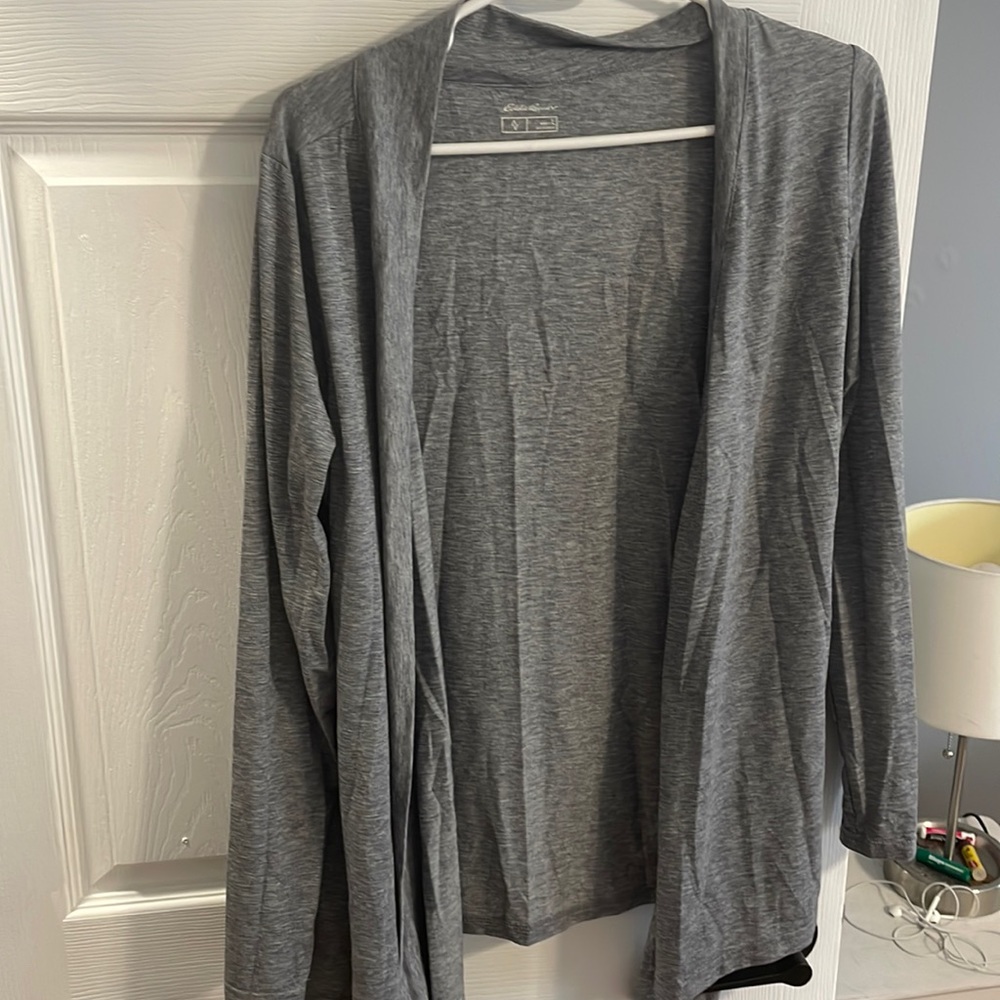Gray cardigan